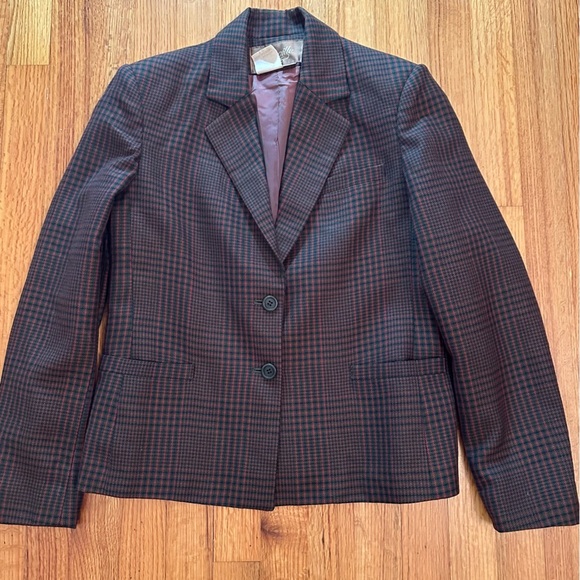Saville Women's Brown 100% Pure Wool Long Sleeve Lined Blazer Jacket 4 - Picture 5 of 10